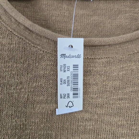 Madewell Palmdale Linen Blend Colorblocked Slouchy Pullover Sweater NWT Size XXS - Picture 4 of 7